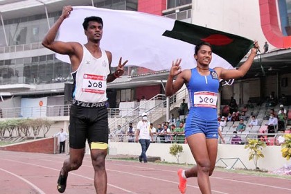 বাংলাদেশ গেমসেও দ্রুততম মানব-মানবী সেই ইসমাইল-শিরিন