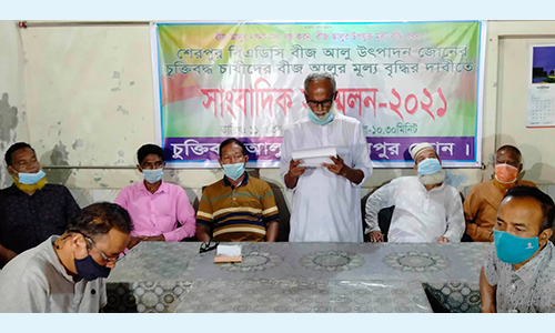 শেরপুরে আলুর সরকারি মূল্য কমিয়ে দেওয়ায় চাষিদের ক্ষোভ 