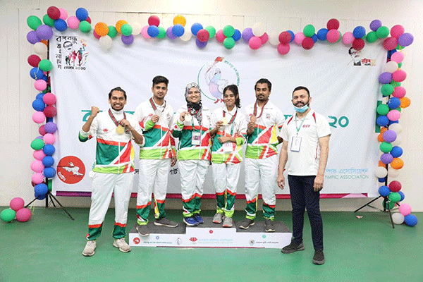 বাংলাদেশ গেমসে ৯ পদক এআইইউবি শিক্ষার্থীদের