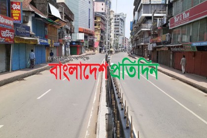 কঠোর লকডাউনে সিলেটের রাস্তা জনশূন্য