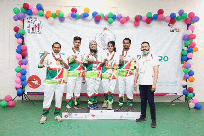 বাংলাদেশ গেমসে ৯ পদক এআইইউবি শিক্ষার্থীদের