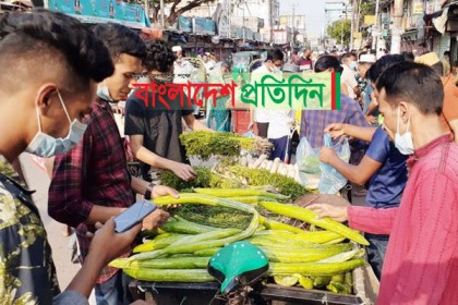 সিলেটে লকডাউনে রাস্তা ফাঁকা, বাজারে ভিড়

