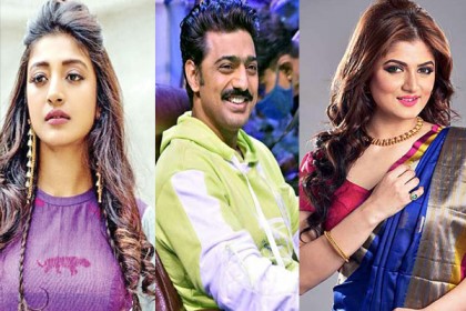 প্রথমবার সিনেমায় একসঙ্গে দেব, শ্রাবন্তী ও পাওলি দাম 

