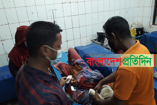 রাজবাড়ীতে স্ত্রীকে কুপিয়ে জখম