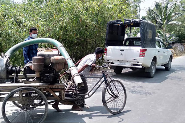 কুড়িগ্রামে অবৈধভাবে বালু উত্তোলন করায় জরিমানা