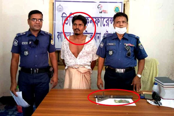 বাউফলে অস্ত্র ও মাদকসহ যুবক গ্রেফতার