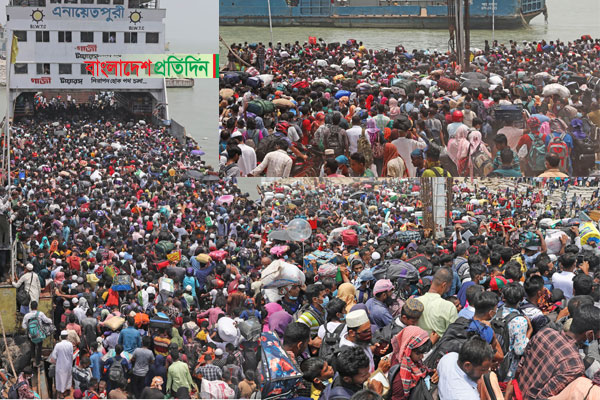 ঘরমুখো মানুষের ঢল ঠেকাতে ফেরিঘাটে বিজিবি মোতায়েন