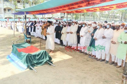 রাজশাহীর সাবেক এমপি মেরাজ উদ্দিন মোল্লার দাফন সম্পন্ন