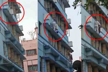 পালিয়ে যেতে হাসপাতালের কার্নিশে করোনা রোগী, অতঃপর…