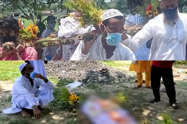 করোনার ভয়ে আসেনি কেউ, ঈদ নামাজ শেষে হিন্দু প্রতিবেশীর সৎকার