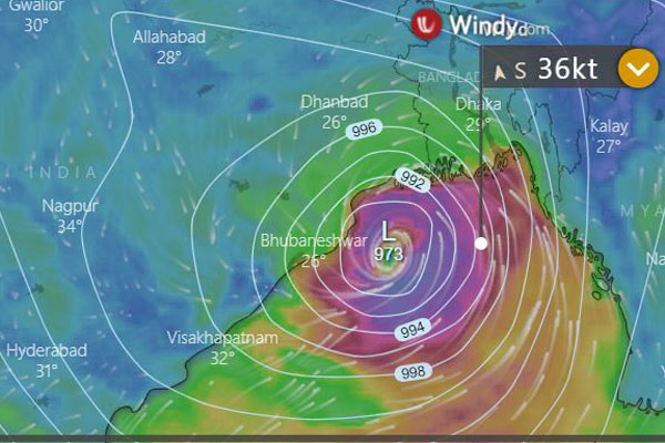 ইয়াস এখন অতি প্রবল ঘূর্ণিঝড়, ৬ ফুট উচ্চতার জোয়ারের আশঙ্কা

