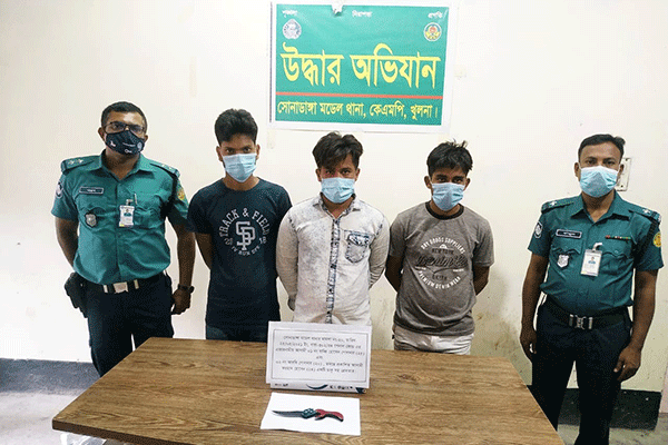 খুলনায় হত্যা মামলার ৩ আসামি গ্রেফতার