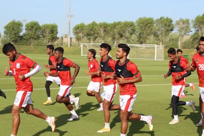 কাতারে বিশ্বকাপ বাছাইপর্ব; অনুশীলনে ব্যস্ত বাংলাদেশ ফুটবল দল