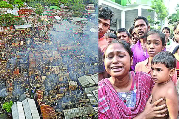 আবার পুড়ল মহাখালী সাততলা বস্তি