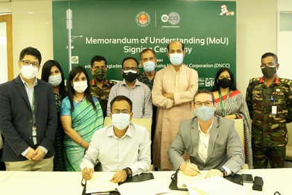 স্মার্ট পোল স্থাপনে ইডটকো ও ডিএনসিসি’র সমঝোতা স্মারক সই