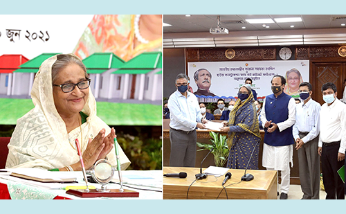 প্রধানমন্ত্রীর ত্রাণ তহবিলে জাতীয় বিশ্ববিদ্যালয়ের ৩ কোটি টাকার চেক হস্তান্তর