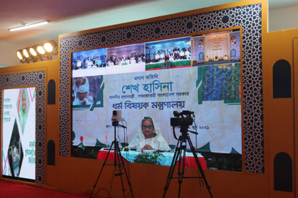 বদরগঞ্জে দৃষ্টিনন্দন মডেল মসজিদের উদ্বোধন