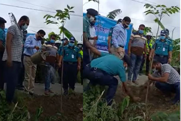 আরএমপির শাহমখদুম ক্রাইম বিভাগের উদ্যোগে বৃক্ষরোপণ


