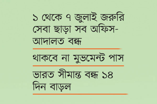 সাত দিন ঘর থেকে বের হতে পারবে না কেউ