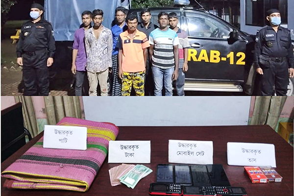 বগুড়ায় বিদেশি মদসহ ১৩ জুয়াড়ি আটক