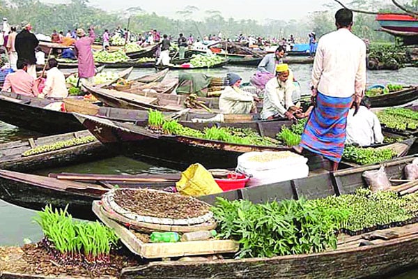 ভাসমান বাজার পিরোজপুরে