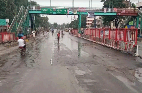 মানিকগঞ্জে কঠোর লকডাউনে “ফাঁকা” শহর, সড়ক-মহাসড়ক   