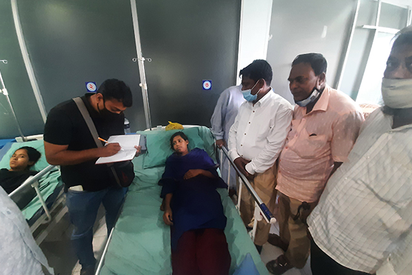 রূপগঞ্জে অগ্নিকাণ্ডের ঘটনাস্থল পরিদর্শনে স্কপের প্রতিনিধিদল