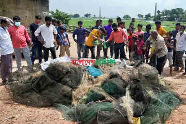 ব্রাহ্মণবাড়িয়ায় ৫০ হাজার মিটার কারেন্ট জাল জব্দ