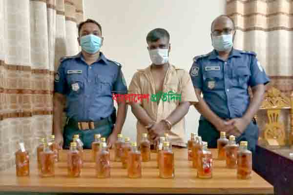 বিশ্বনাথে বিদেশী মদসহ গ্রেফতার এক