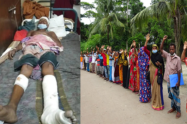 মোরেলগঞ্জে যুবলীগ নেতার ওপর হামলার প্রতিবাদে বিক্ষোভ
