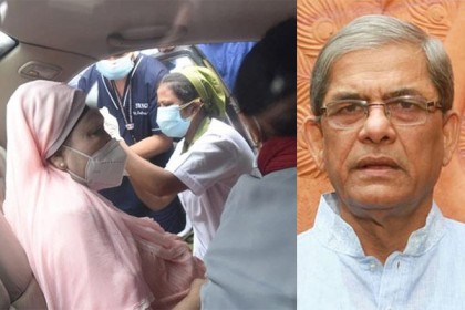 করোনার টিকা নেওয়ার পর জ্বর হলেও সুস্থ আছেন খালেদা জিয়া : ফখরুল