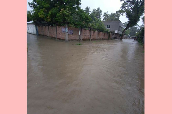 টানা দুই দিনের বৃষ্টিতে সাতক্ষীরার নিম্নাঞ্চল প্লাবিত
