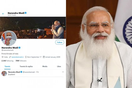 টুইটার ফলোয়ারে রাজনীতিবিদদের মধ্যে সবার ওপরে নরেন্দ্র মোদী

