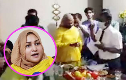 সেই প্রবাসী নারীর বাসায় ওসমানী বিমানবন্দরের প্রতিনিধি দল