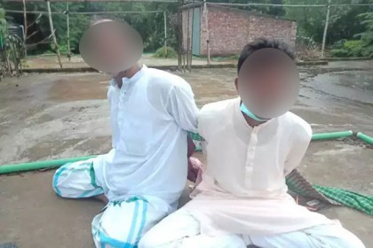 নানা শ্বশুর ও মামা শ্বশুরকে পানি ট্যাংকির সাথে বেঁধে নির্যাতন