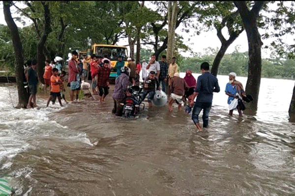 সিলেটে পাহাড়ি ঢলে নিম্নাঞ্চল প্লাবিত