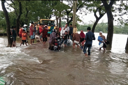 সিলেটে পাহাড়ি ঢলে নিম্নাঞ্চল প্লাবিত
