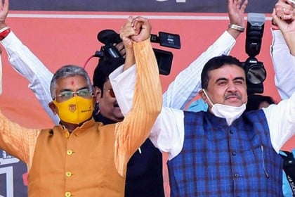 বিজেপির কর্মসূচিতে বিশৃঙ্খলা, গ্রেফতার দিলীপ-শুভেন্দু-দেবশ্রী