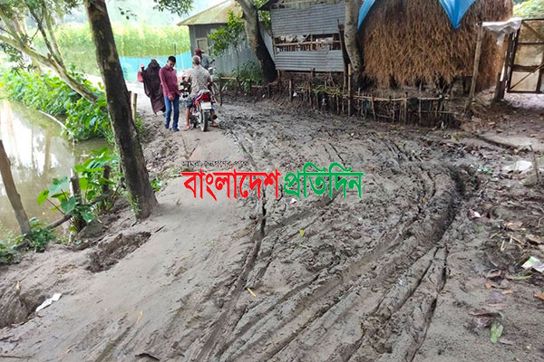 উল্লাপাড়ার আমডাঙ্গা-সড়াতৈল রাস্তার বেহালদশা