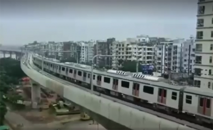 দিয়াবাড়ি থেকে পল্লবী পর্যন্ত পরীক্ষামূলকভাবে চলাচল করল মেট্রোরেল