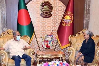 রাষ্ট্রপতির সঙ্গে ইন্দোনেশীয় রাষ্ট্রদূতের বিদায়ী সাক্ষাৎ

