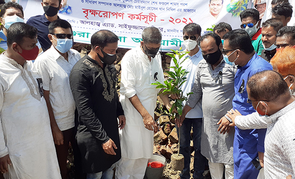 মাগুরায় আগস্ট মাসের স্মরণে ১৯৭৫টি বৃক্ষরোপণ করেছে যুবলীগ 