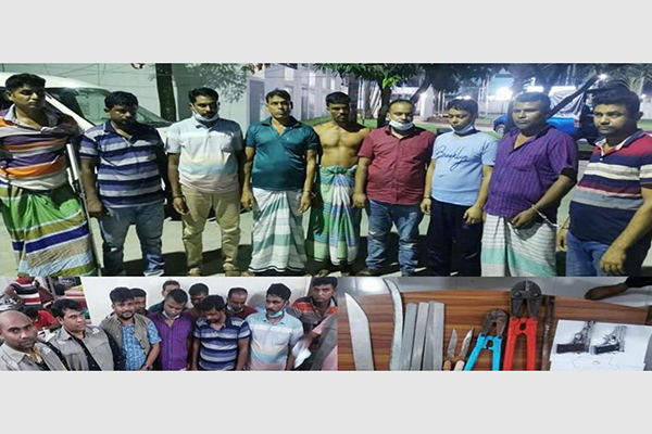 আশুলিয়ায় স্বর্ণের দোকানে ডাকাতি, ৯ ডাকাত গ্রেফতার