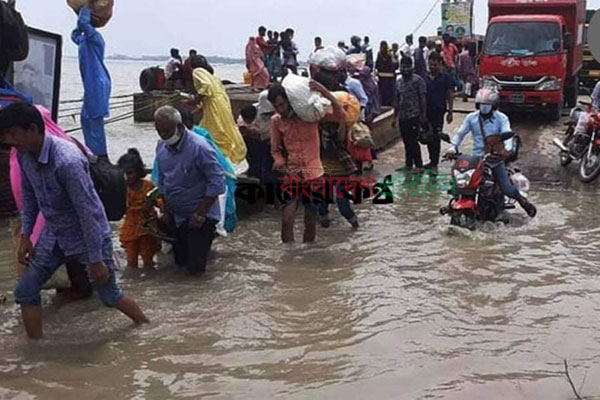 নিম্নচাপের প্রভাবে উত্তাল সাগর, চর ও নিম্নাঞ্চল প্লাবিত