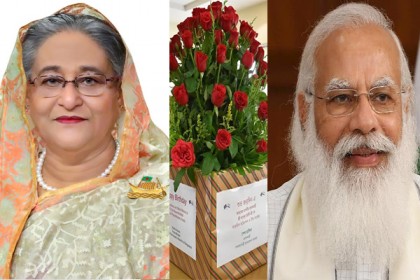 নরেন্দ্র মোদিকে ৭১টি লাল গোলাপ পাঠালেন শেখ হাসিনা

