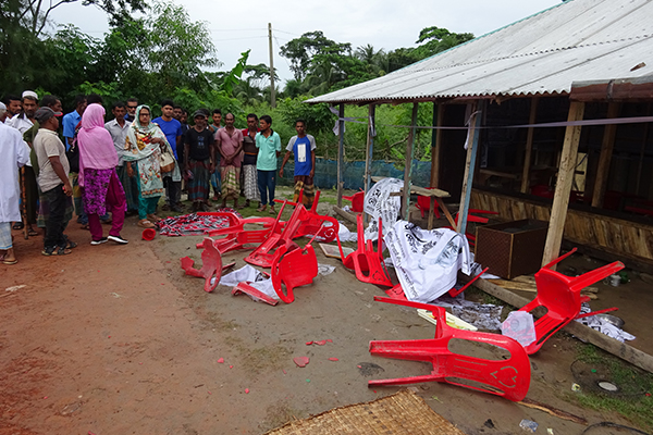 মোরেলগঞ্জে ৩ ইউনিয়নে নির্বাচনী অফিস ভাঙচুরের অভিযোগ