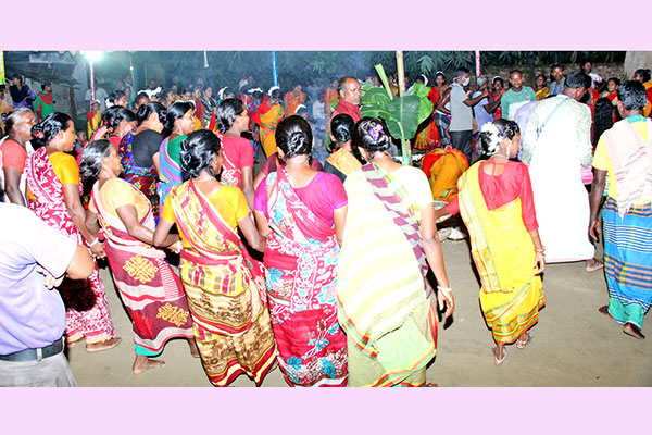 নাচে-গানে উদযাপন উরাওঁদের ঐতিহ্যবাহী কারাম উৎসব