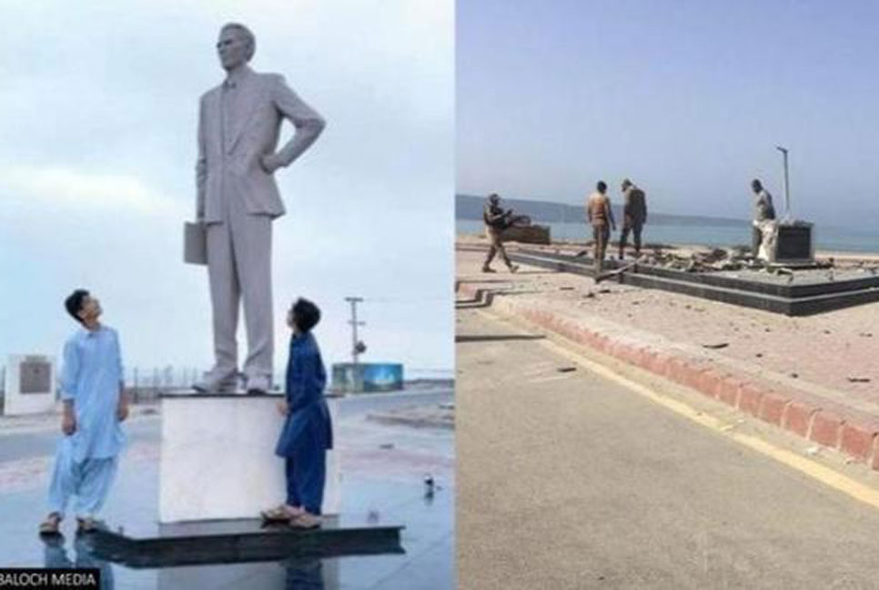 পাকিস্তানে গুঁড়িয়ে দেওয়া হল জিন্নাহর ভাস্কর্য