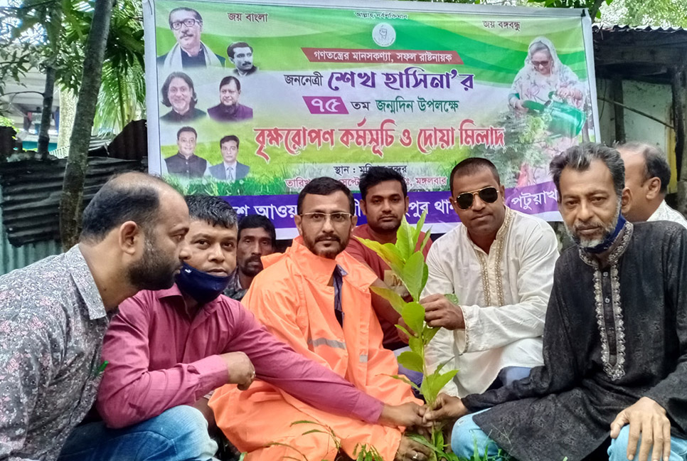 প্রধানমন্ত্রীর জন্মদিন উপলক্ষে কলাপাড়ায় বৃক্ষরোপণ