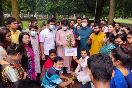 প্রধানমন্ত্রীর জন্মদিন উপলক্ষে ছাত্রলীগের বৃক্ষরোপণ